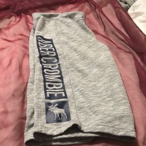 Abercrombie Shorts Boys-Gray/with navy blue lettering. Size 115/16